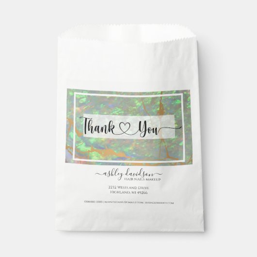 Grüner Opal | Geschenktüten | Papiertüten Geschenktütchen (Vorderseite)