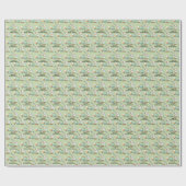 Grüner Orangefarbener Krankranich-Dump LKW Textnam Geschenkpapier (Flach)