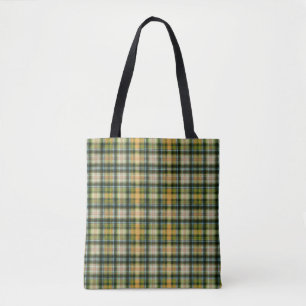 Grüner orangefarbener St. Patrick Karomuster im Vi Tasche