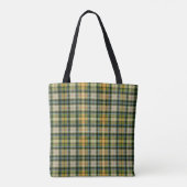Grüner orangefarbener St. Patrick Karomuster im Vi Tasche (Rückseite)