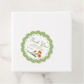 Grüner Oranger Blumengarten Whimsical Handbemalt Geschenkanhänger (Beispiel)