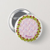 Grüner Orchideenleu-Schablonenknopf Button (Vorne & Hinten)