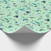 Grüner Ozean Geschenkpapier (Ecke)