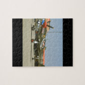 Grüner P51 Mustang, links Side_WWII Flugzeuge Puzzle (Horizontal)