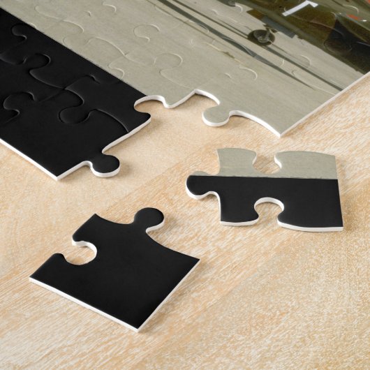 Grüner P51 Mustang, links Side_WWII Flugzeuge Puzzle (Seite)