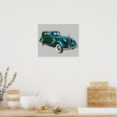 Grüner Packard Luxuswagen Poster (Küche)