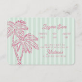 Grüner Palm Springs Pastel Beach Fingerling Begleitkarte (Vorderseite)