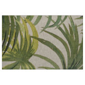 Grüner Palmblattleinendruck Stoff (Fat Quarter (45,7 x 55,9 cm))