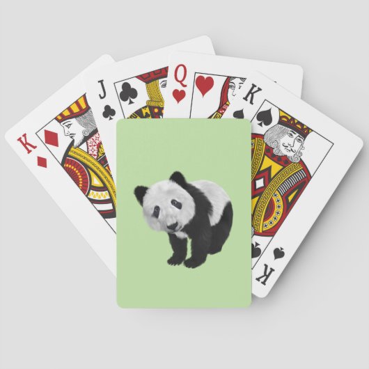 Grüner Panda-Welpe Spielkarten (Rückseite)