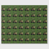 Grüner Panzer der Armee, Geschenkpapier (Flach)