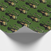 Grüner Panzer der Armee, Geschenkpapier (Ecke)
