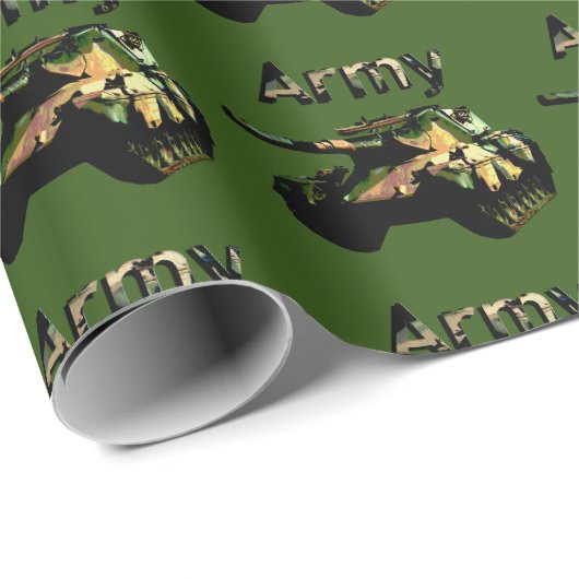 Grüner Panzer der Armee, Geschenkpapier (Rolleneckpunkt)