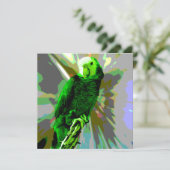 Grüner Papagei 6537 (Stehend Vorderseite)