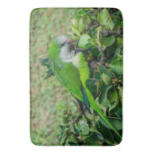 Grüner Papagei Badematte (Vorderseite Vertikal)