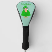 Grüner Papagei-Design Golf Headcover (Vorderseite)
