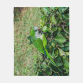 Grüner Papagei Fleecedecke (Vorderseite)