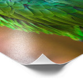 Grüner Papagei Fotodruck (Ecke)