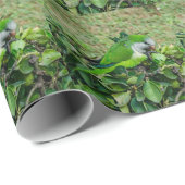 Grüner Papagei Geschenkpapier (Rolleneckpunkt)