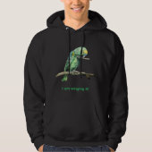 Grüner Papagei Hoodie (Vorderseite)