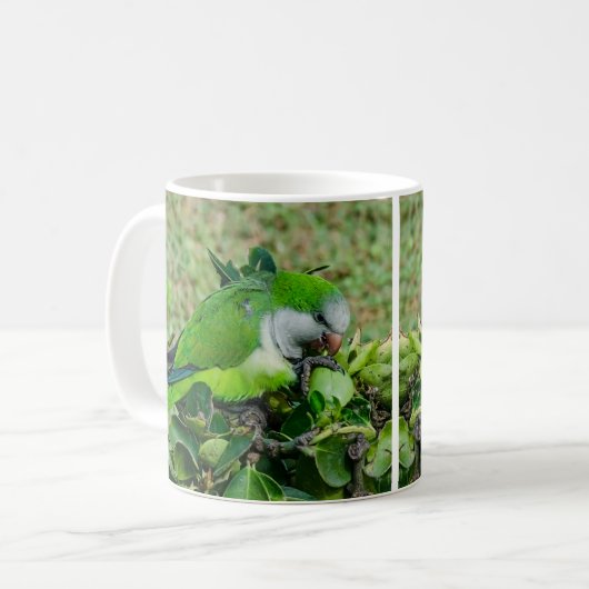 Grüner Papagei Kaffeetasse (Vorderseite Links)