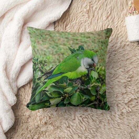 Grüner Papagei Kissen (Decke)