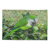 Grüner Papagei Kissenbezug (Rückseite)