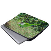 Grüner Papagei Laptopschutzhülle (Vorne Knopf)
