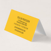 Grüner Papagei mit orangefarbenen und gelben Visitenkarten (Rückseite)