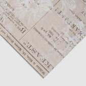 Grüner Papagei mit Rose auf Zeitungsdekoupage Seidenpapier (Detail)