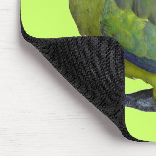 Grüner Papagei Mousepad (Ecke)