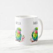 Grüner Papagei - Niedlicher Baby Bird Kaffeetasse (VorderseiteRechts)