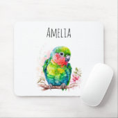 Grüner Papagei - Niedlicher Baby Bird Mousepad (Mit Mouse)