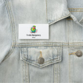 Grüner Papagei - Niedlicher Baby Bird Namensschild (Beispiel)