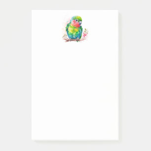 Grüner Papagei - Niedlicher Baby Bird Post-it Klebezettel