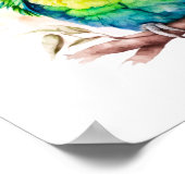 Grüner Papagei - Niedlicher Baby Bird Poster (Ecke)