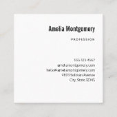 Grüner Papagei - Niedlicher Baby Bird Quadratische Visitenkarte (Rückseite)