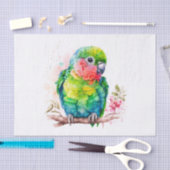 Grüner Papagei - Niedlicher Baby Bird Seidenpapier (Handwerk)