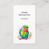 Grüner Papagei - Niedlicher Baby Bird Visitenkarte (Vorderseite)