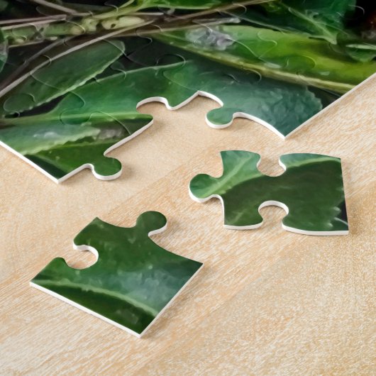 Grüner Papagei Puzzle (Seite)