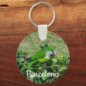 Grüner Papagei Schlüsselanhänger (Rückseite)