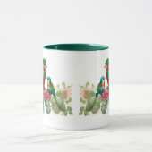Grüner Papagei und Baby Tasse (Zentrum)