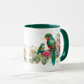 Grüner Papagei und Baby Tasse (VorderseiteRechts)