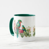 Grüner Papagei und Baby Tasse (Vorderseite Links)