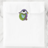 Grüner Papageiensticker, rund Runder Aufkleber (Tasche)