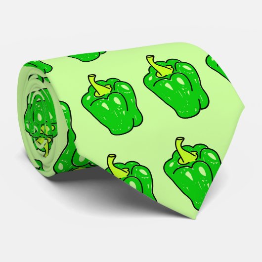grüner Paprika Krawatte (Gerollt)
