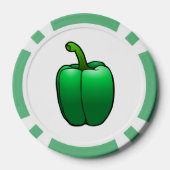 Grüner Paprika Pokerchips (Rückseite)