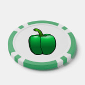 Grüner Paprika Pokerchips (Einzeln)