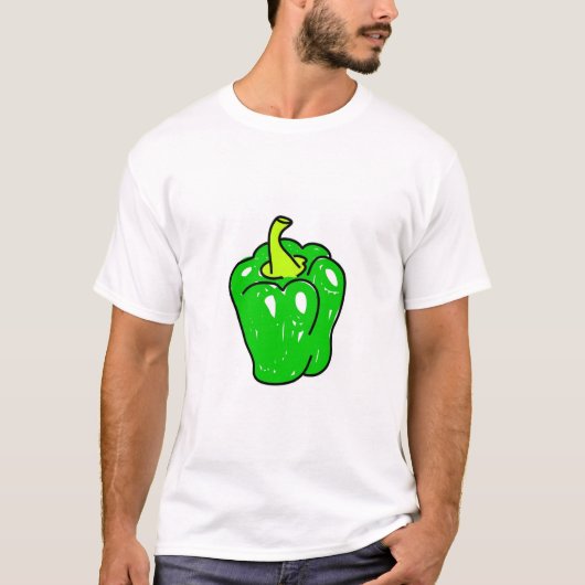 grüner Paprika T-Shirt (Vorderseite)