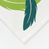 Grüner Parakeet Fleecedecke (Ecke)