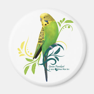 Grüner Parakeet Magnet